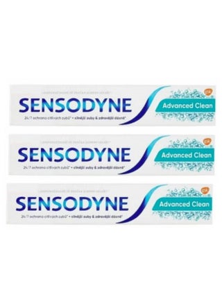 3 Pieces Sensodyne Advanced Cleaning Toothpaste - 75 Ml