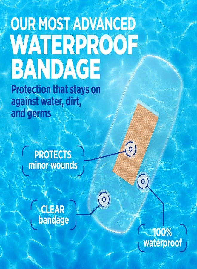 BAND-AID Brand Waterproof Clear Spot Adhesive Square Bandages, Individually Wrapped Small Spot Bandages for Wound Care for Minor Cuts & Scrapes, Waterproof, One Size, 50 ct - Image 2