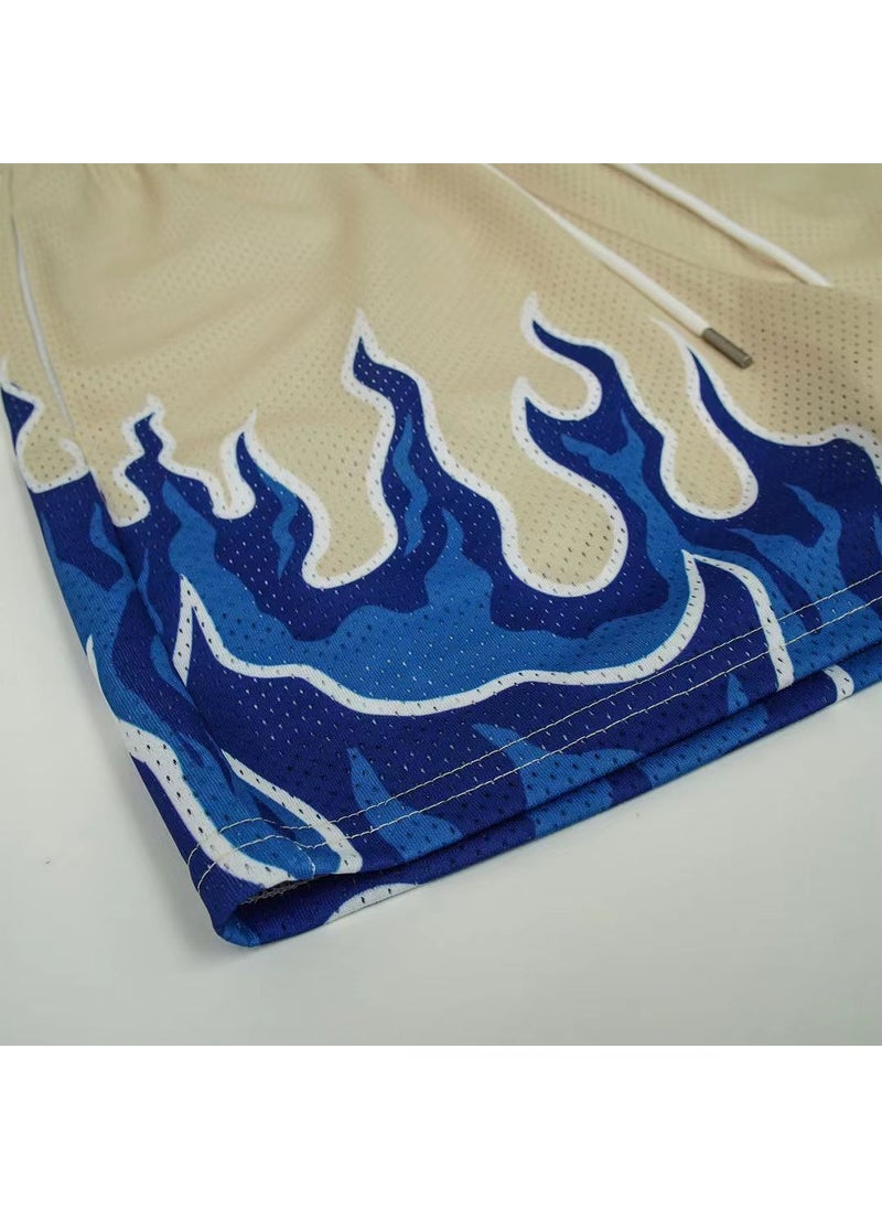 New Flame Shorts Fitness Sports Running Men KL Blue  - Image 5
