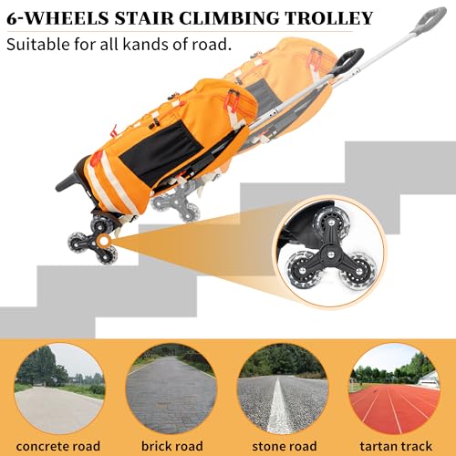 IBVIVIC Backpack Trolley with Wheels, 6-Wheels Rolling Dolly Cart for Backpack, Luggage, Travel Hand Truck - Image 3