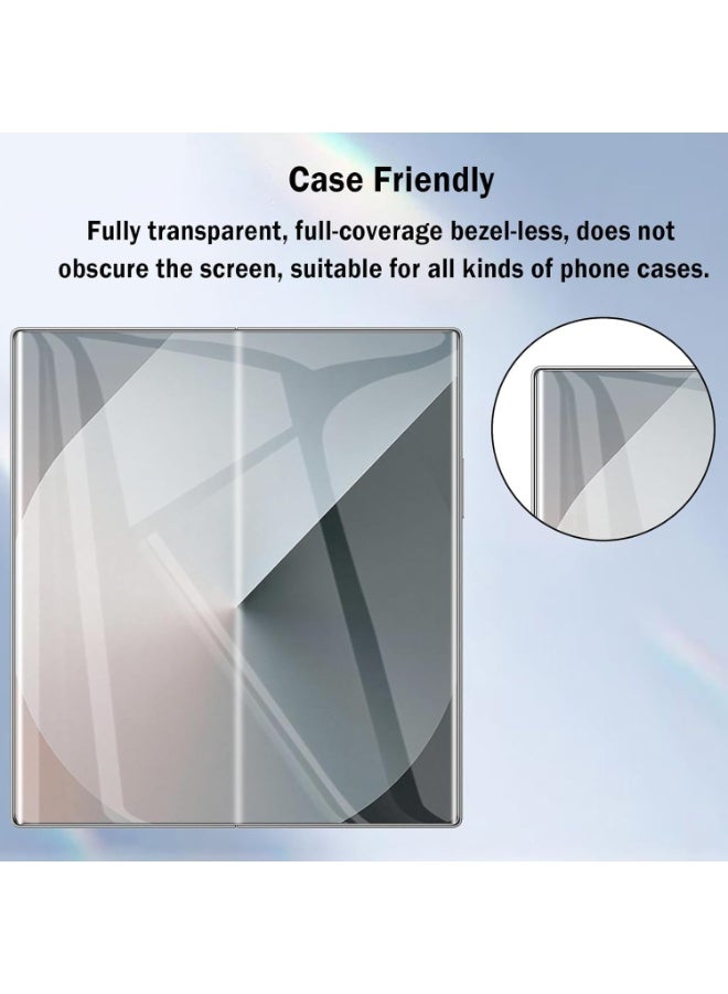 Muzz Compatible with Samsung Galaxy Z Fold 5/Z Fold5 Screen Protector, [2- Pack] Flexible TPU Film Screen Protector [Full Coverage] [HD Clear](Transparent) (Galaxy Z Fold 5) - Image 4