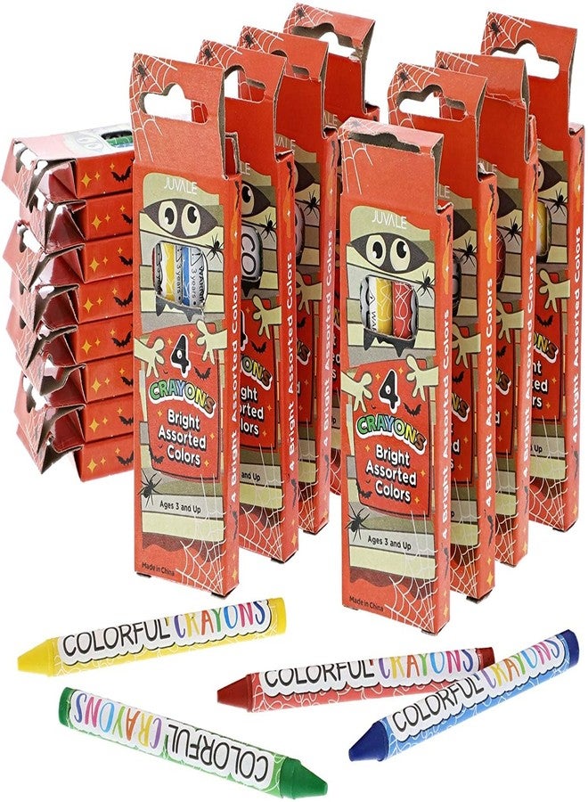 Juvale 30-Pack Halloween Crayons - School Supplies & Party Favors for Kids, Festive Crayon Set for Drawing, Doodling, Writing and Coloring, 4 Colors - Image 1