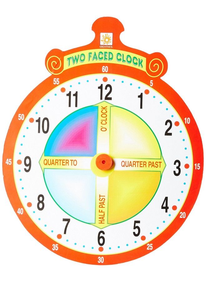 Creative Educational Aids P. Ltd. 0655 Two Faced Clock;Multicolor - Image 3
