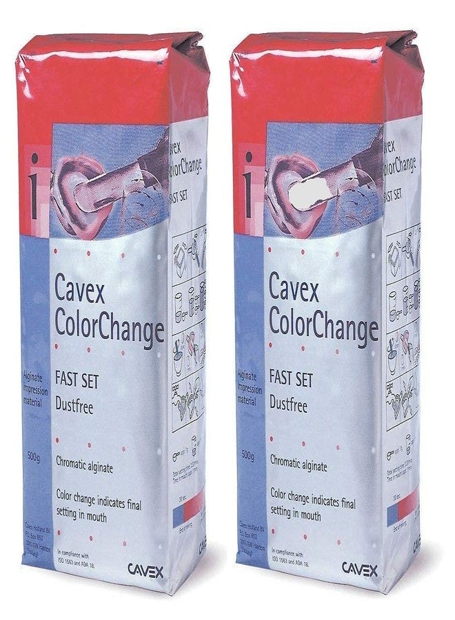 55 دينتال مسحوق تشكيل الألجينات سريع التصلب من Cavex ColorChange - عبوة من قطعتين 500 غرام مع مغرفة وكوب قياس من Cavex - Image 3