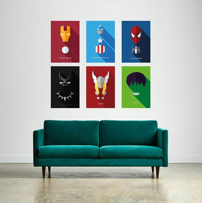 AD INFINITUM Wall Decor Posters 300gsm Matte Paper - Set of 6 (9"x 13", White Marvel ) - Image 2