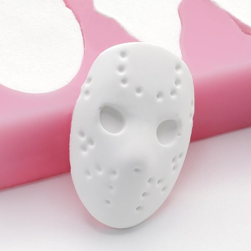 NSSHEL Halloween Chocolate Mold 3D Skull Scary Movie Characters Pink Silicone Molds Halloween Theme Food Grade Chocolate Candy Moulds Homemade Prank Chocolate Mold for Halloween Party Decoration - Image 3