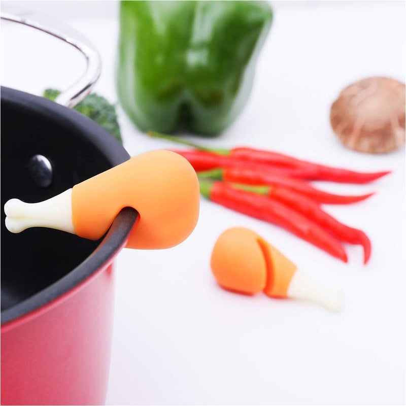 4PCS Silicone Designed Spill-proof Pot Lid Rack Overflow Stoppers - Image 5