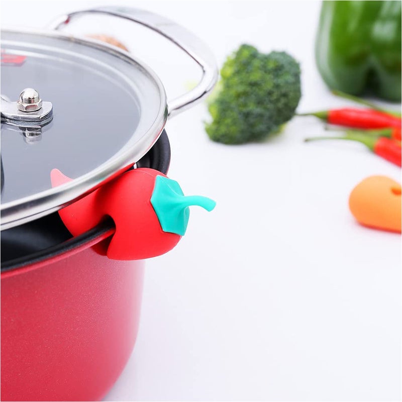 4PCS Silicone Designed Spill-proof Pot Lid Rack Overflow Stoppers - Image 3