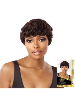 Sensationnel Sensationnel Empire human hair wig - britta celebrity inspired collections pre-styled salon cut hair (2 DARKBROWN) 