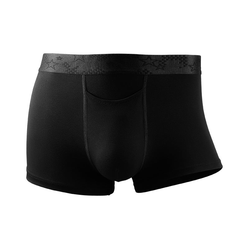 New Mens Underwear Mens Boxer Pants Comfortable Breathable Solid Color Youth Sports Thin Four-Corner Pants Mens Underpants Grey  - Image 4