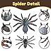 SCAHOW Realistic Fake Spiders 2pcs Plastic Spider Toys Figures with Giant Whiteknee Tarantula Educational Insect Animal Figures for Kids Toddlers Halloween Decoration Prank Props - Image 4