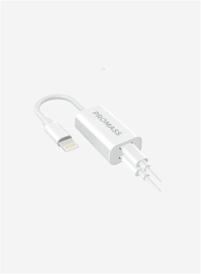 بروماس كابل شاحن وسماعة 2 في 1 أصلي للايفون، لون أبيض من بروماس - Image 2