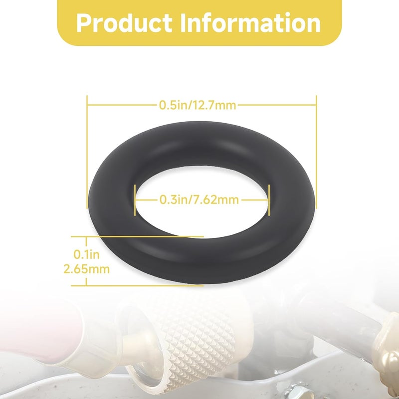 FixBear 10Pack 19037 ORing Seals, Compatible with Yellow Jacket SealRight 1/4" Quick Couplers 19109 and 19209, HVAC Low Loss Fittings, Compatible with Yellow Jacket Hose Gasket, Refrigerant Hose Seal Rings - Image 2