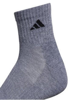 Adidas Men'S Athletic Cushioned Quarter Socks (With Arch Compression For A Secure Fit (6-Pair), Heather Grey/Black, X-Large  - Image 3