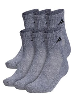 Adidas Men'S Athletic Cushioned Quarter Socks (With Arch Compression For A Secure Fit (6-Pair), Heather Grey/Black, X-Large  - Image 5