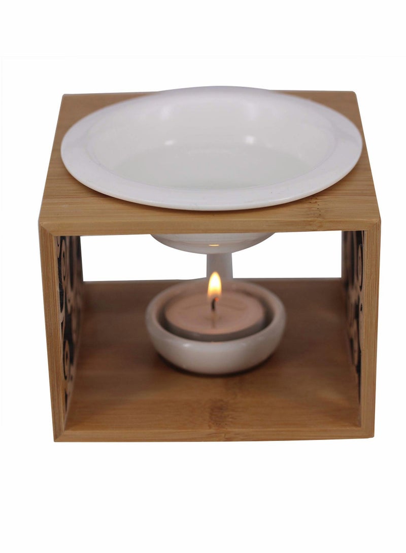 Ceramic Bowl Oil Diffuser for Aromatherapy and Relaxation with Candle Feature - Image 5