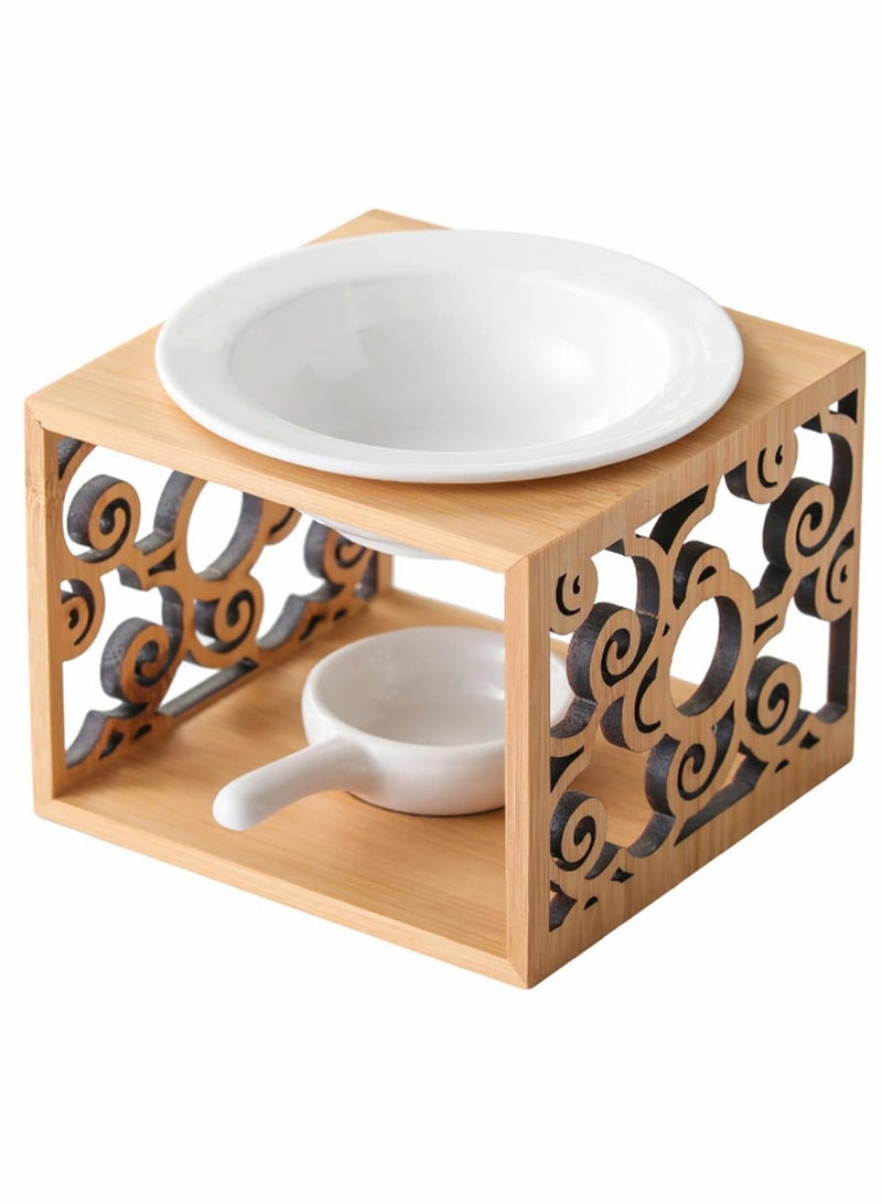 Ceramic Bowl Oil Diffuser for Aromatherapy and Relaxation with Candle Feature - Image 1