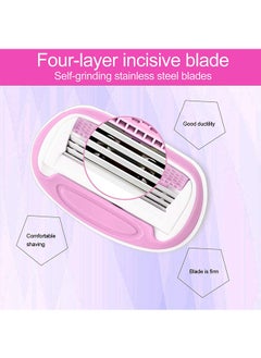 ACTION Razors for Women,Mini Portable,4-Layer Blades,Sharper Blades,Surrounded Lubrication Strip,Fast and safe hair removal,small and cute,with Portable transparent shell storage box,1Pack Purple Body Shaver  - Image 4