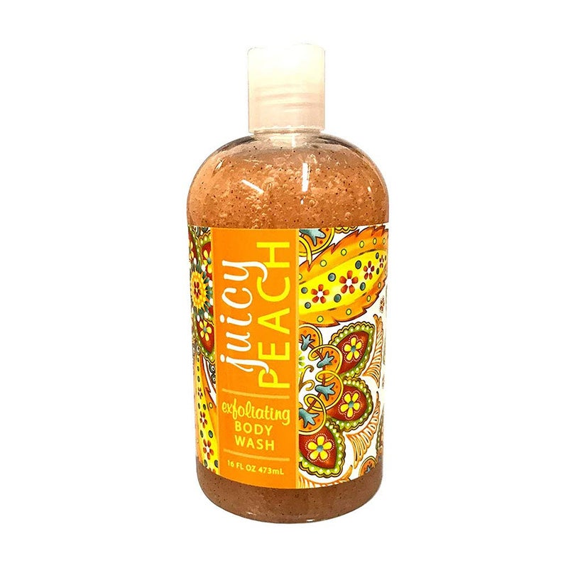 Greenwich Bay Exfoliating Body Wash Enriched with Shea Butter Blended with Loofah and Apricot Seed 16 oz Juicy Peach