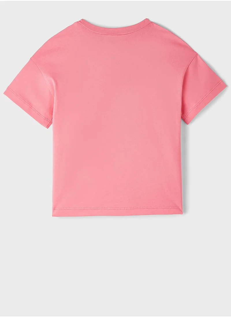 جون Kids Unicorn Crew Neck T-Shirt