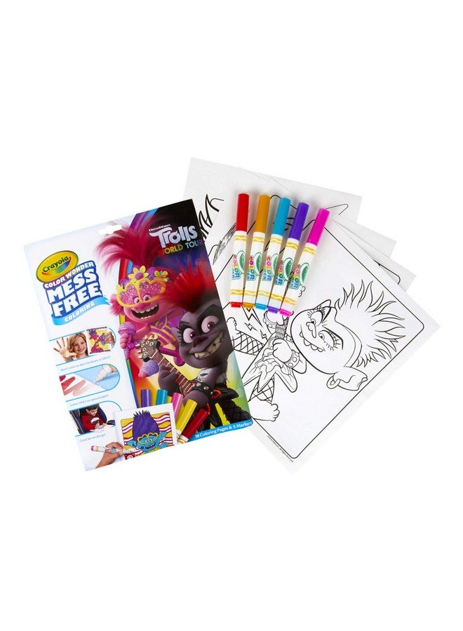 Crayola Trolls 2, Color Wonder Mess Free Coloring Pages & Markers, Gift for Kids, Age 3, 4, 5, 6 - Image 2