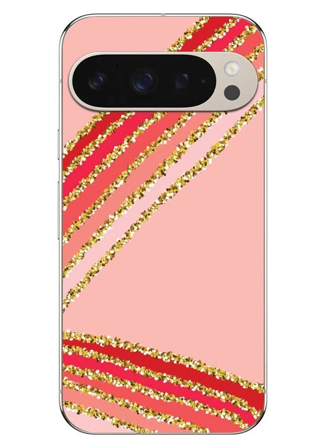 EYE CATCH Printed Protective Case Cover For Google Pixel 9 Pro XL  -  Red & Pink Texture - Image 1