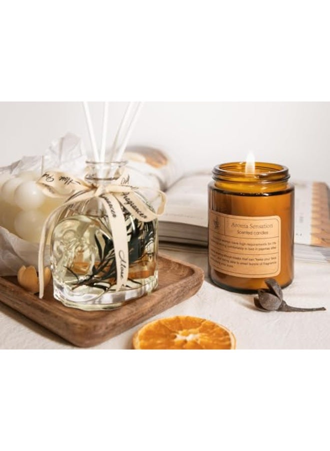 LUMINUS CO Scented Candles Gift Set, Spa Gift baskets, Gifts for ladies, Relaxing Spa Gifts with Gift Boxes, Unique Birthday Gift Ideas Set, for Mom, Men, Wife, Sister, Best Friend Family - Image 4