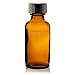 Premium Vials Premium Vials 1OBRADP0036-ZT 1 Oz (30 ml) Amber Boston Round Glass Bottle with Poly Seal Cone Cap (Pack of 36)  - Image 2