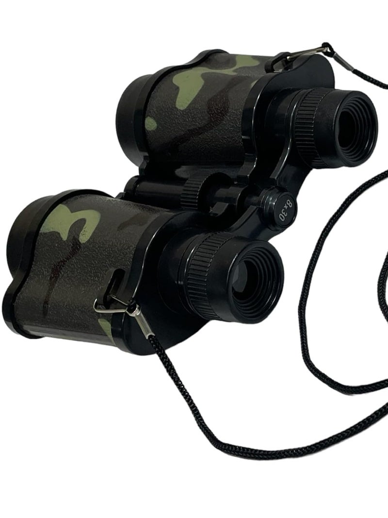 see Shining Edge Camouflage Army Style Binoculars for Kids – Outdoor Adventure Toy Binocular Telescope for Bird Watching, Safari, Travel, Hiking & Exploration – Military Look, Lightweight & Durable - Image 2