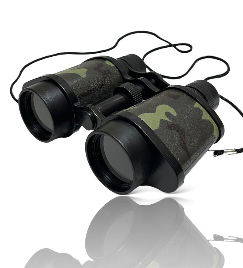 see Shining Edge Camouflage Army Style Binoculars for Kids – Outdoor Adventure Toy Binocular Telescope for Bird Watching, Safari, Travel, Hiking & Exploration – Military Look, Lightweight & Durable - Image 1