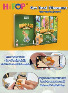 HIPOP AR Dinosaur Toys that Can Summon 3D Dinosaur,AR Virtual Reality Game,Fun Puzzle Interactive Game  - Image 3