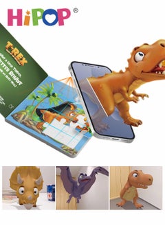 HIPOP AR Dinosaur Toys that Can Summon 3D Dinosaur,AR Virtual Reality Game,Fun Puzzle Interactive Game  - Image 1