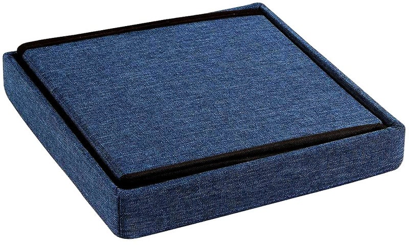 ABTRIX WITH AB Fabric Folding Organizer Storage Ottoman Bench Footrest Stool Coffee Table Cube,Camping Fishing Toys Chest Stool,Quick&Easy Assembly,22L Capacity,Padded (30X30X30 Cm,Dark Blue) - Image 5