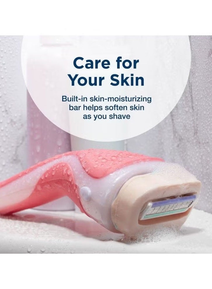 schick Chic Intuition Revel Razors in Lemon & Raspberry Flavor for Women; Intuition Revel Razors in Organic Lemon Flavor, 6-Pack - Image 4