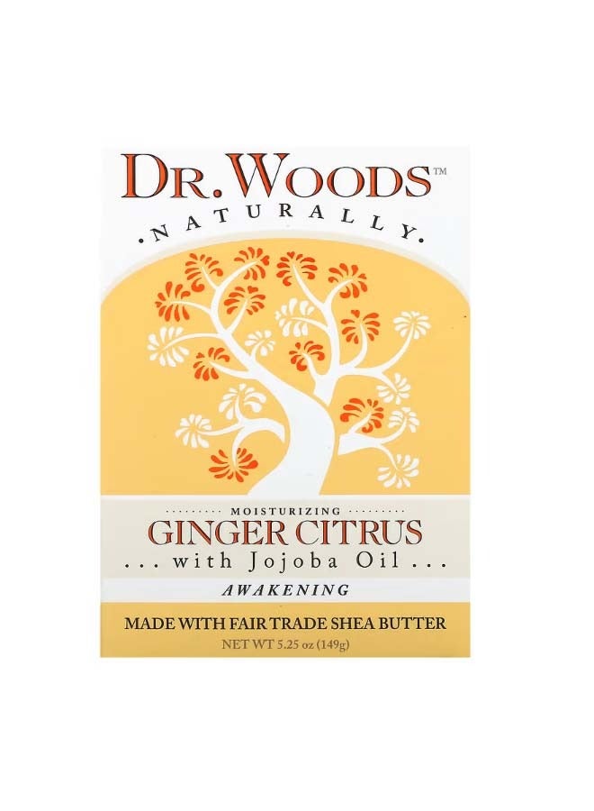 Dr. Woods Bar Soap Ginger Citrus 5.25 oz 149 g - Image 1