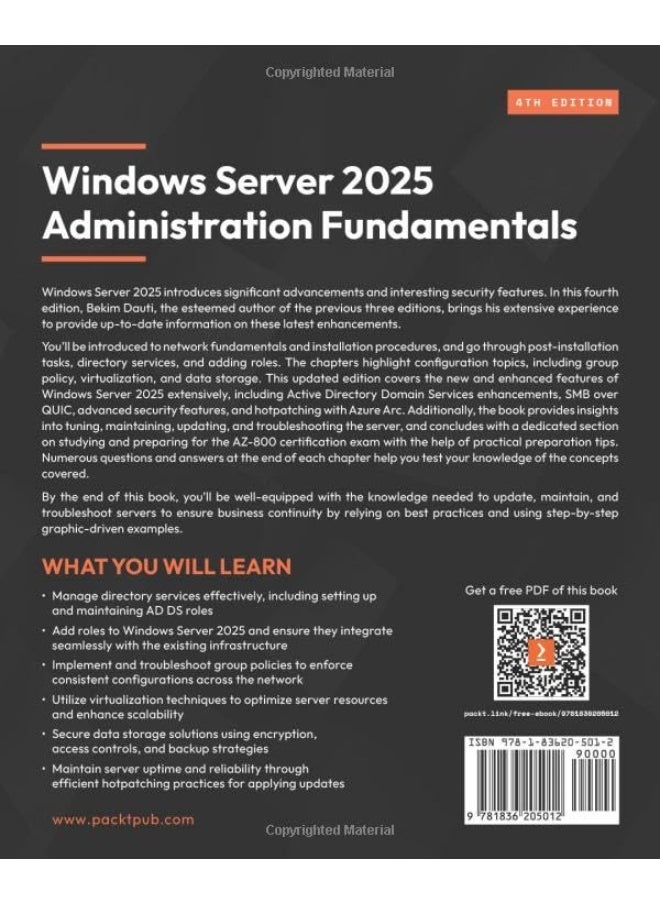 Windows Server 2025 Administration Fundamentals - Fourth Edition: A beginner's guide to managing and administering Windows Server environments  - Image 2