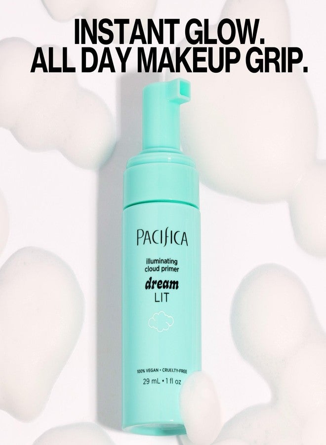 Pacifica Dreamlit Illuminating Foaming Primer with Vitamin C & Hyaluronic Acid - Hydrating Brightening Face Makeup Base for Glowing, Long-Lasting Foundation Wear - 1 fl oz Clean Beauty Vegan Formula - Image 2