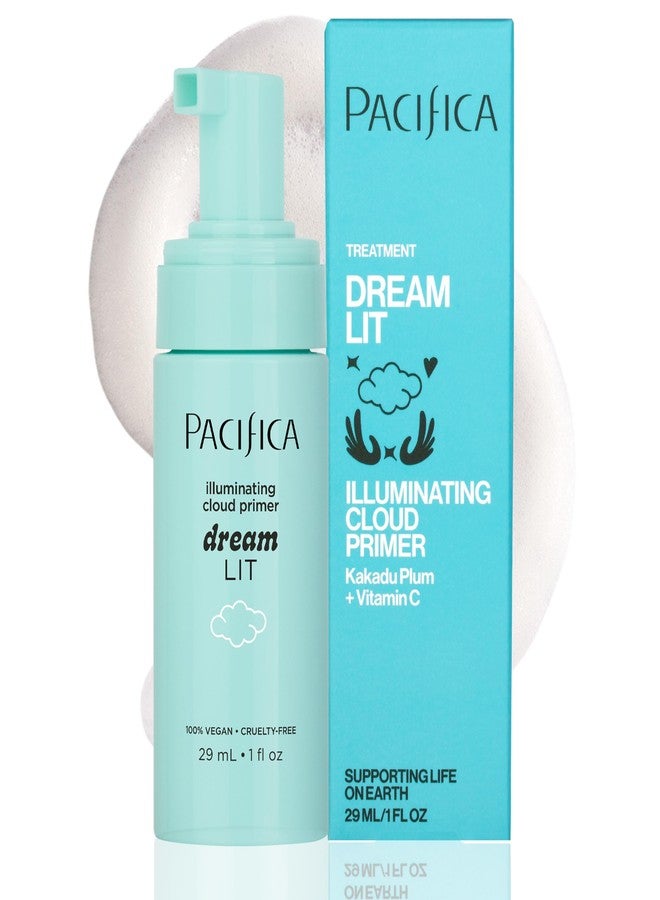 Pacifica Dreamlit Illuminating Foaming Primer with Vitamin C & Hyaluronic Acid - Hydrating Brightening Face Makeup Base for Glowing, Long-Lasting Foundation Wear - 1 fl oz Clean Beauty Vegan Formula - Image 1