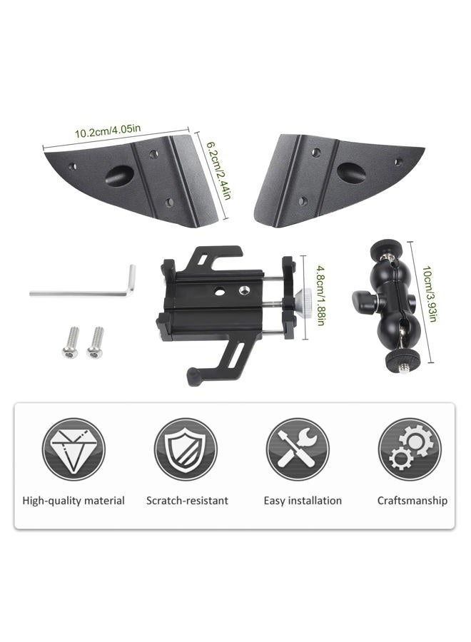 JeCar Phone Holder for Dodge Ram 1500 2018 2019 2020 2021 2022 2023 2024 2025 A-Pillar Phone Mount Accessories (Aluminum Alloy) - Image 3