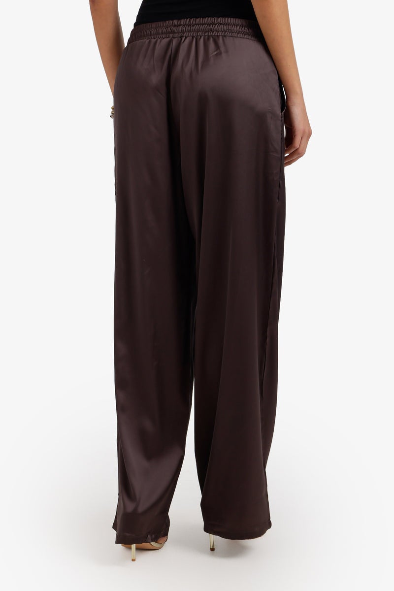 Carina Wide-Leg Satin Pants - Image 3