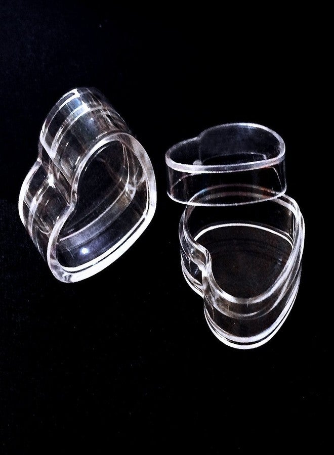 Healthcom 100Pcs 4ml Empty Plastic Cosmetic New Clear Refillable Plastic Heart Shape Pot Jars Bottles Make up Cosmetic Containers with Lids for Face Cream Lotion Eye Shadow Lip Balm - Image 2