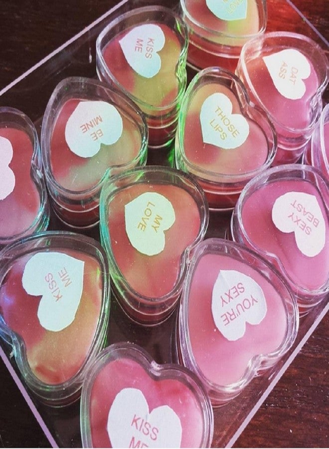 Healthcom 100Pcs 4ml Empty Plastic Cosmetic New Clear Refillable Plastic Heart Shape Pot Jars Bottles Make up Cosmetic Containers with Lids for Face Cream Lotion Eye Shadow Lip Balm - Image 5