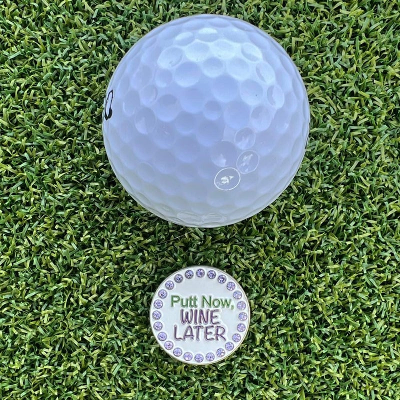 Giggle Golf Bling Golf Ball Marker With A Magnetic Pendant Necklace for Women - Image 2