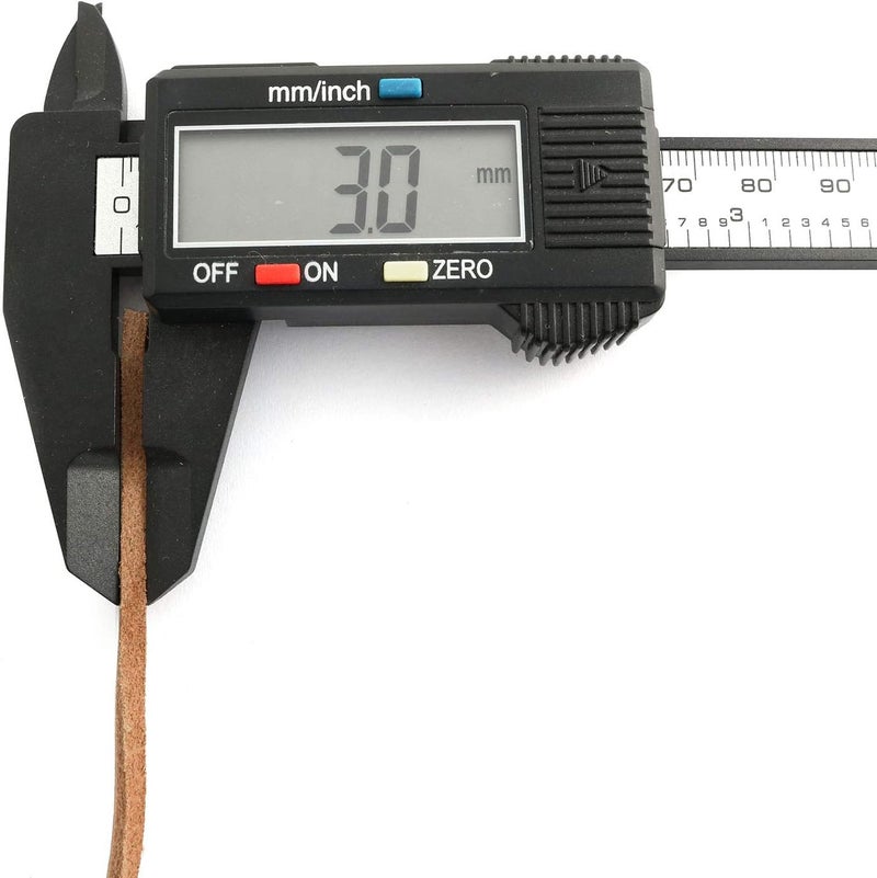 كلاراكو حبل جلد البقر المسطح من كلاركو بطول 4.6 متر، بعرض 3 مم، مصنوع من الجلد الطبيعي، يُستخدم في أعمال الفنون والحرف اليدوية وصناعة المجوهرات المصنوعة يدويًا - Image 3