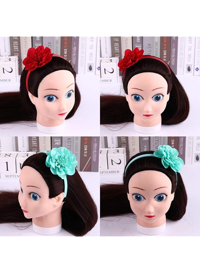 KASTWAVE 10 Pcs Flower Headbands For Girls Toddler Headbands With Chiffon Flower For Children Girls Hair Accessories 4 Inch Flower - Image 5