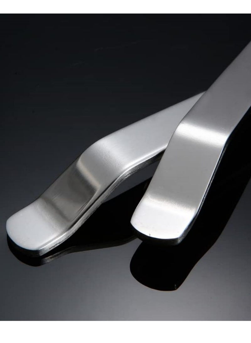 KASTWAVE مجموعة 4 قطع ملعقة تقديم كبيرة 11 بوصة من الفولاذ المقاوم للصدأ مع ملعقة مشقوقة وملعقة تقديم مدببة وملعقة تقديم رأسها دائري وملعقة تقديم عميقة لمستلزمات حفل البوفيه - Image 4