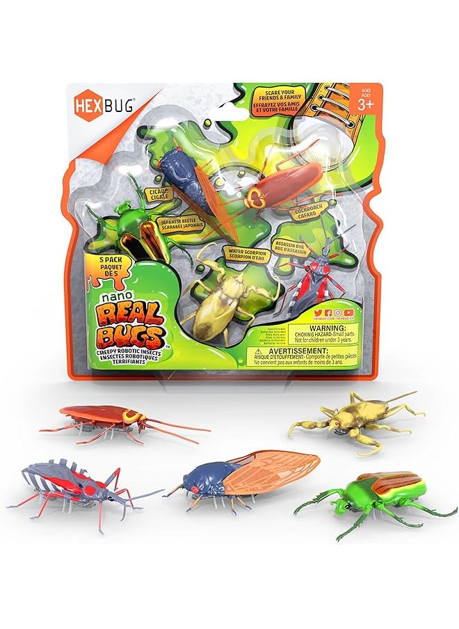 Hexbug - Nano Real Bugs 5 Pack Fake Insect Toy Figures Sensory Toys For Kids And Cats Stem Toys For Boys And Girls Aged 3 And Up - Image 1