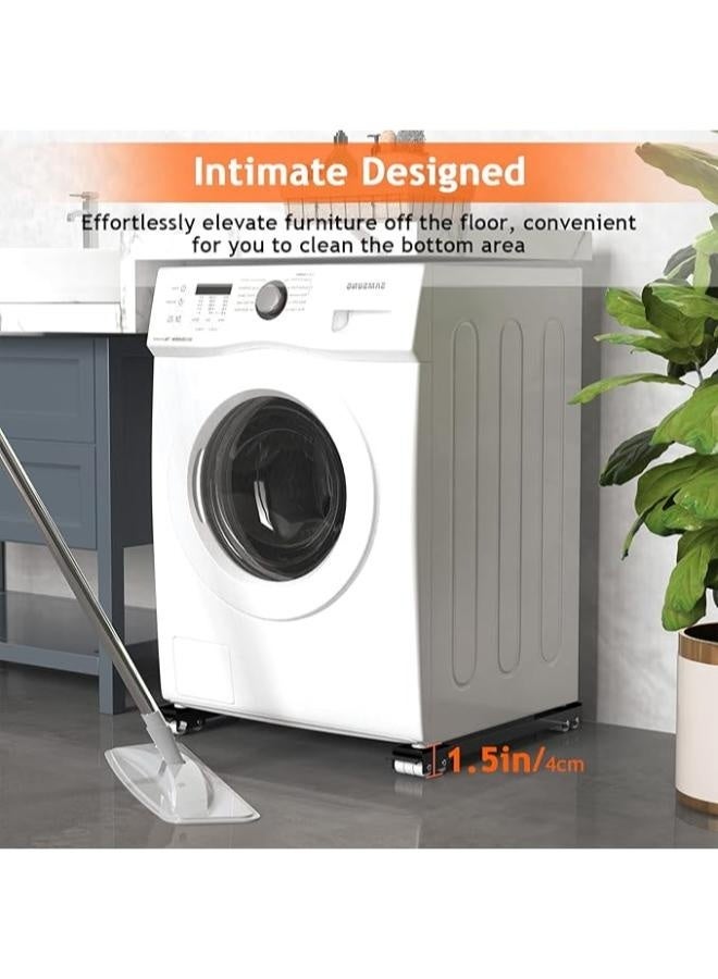 Executive LLC Refrigerator Stand Carrier with Wheels Bottom → Also Expands and Narrows to Prevent Shift Brake GR-D Stand 2 Piece Metal(Black) - Image 2