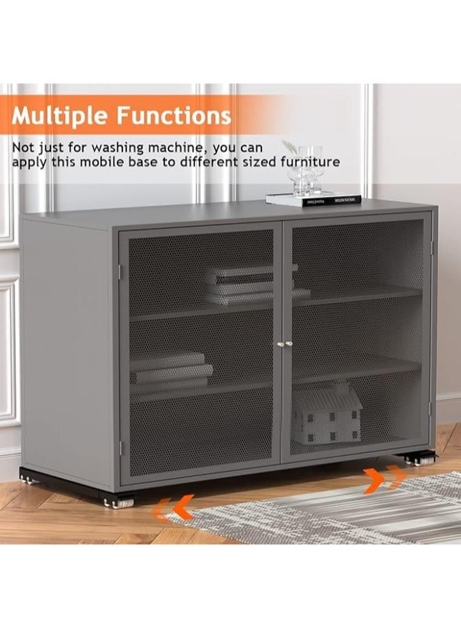 Executive LLC Refrigerator Stand Carrier with Wheels Bottom → Also Expands and Narrows to Prevent Shift Brake GR-D Stand 2 Piece Metal(Black) - Image 5