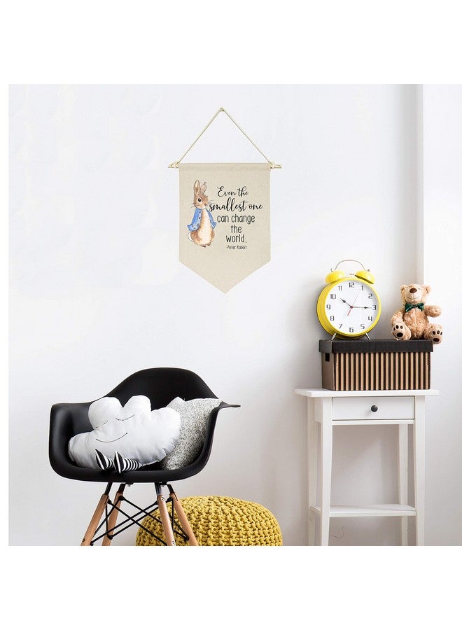 Topthink Even the Smallest One Can Change the World -Canvas Hanging Flag Banner Wall Sign Decor Gift for Baby Kids Girl Boy Nursery Teen Room Front Door - Image 3